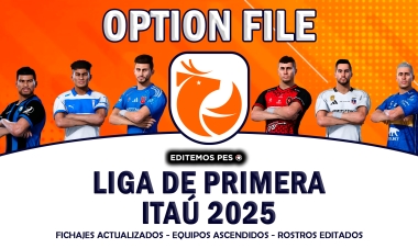 ¡YA DISPONIBLE! Option File Liga de Primera Itaú 2025